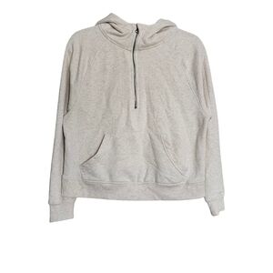 Women's Cream Half Zip Hoodie